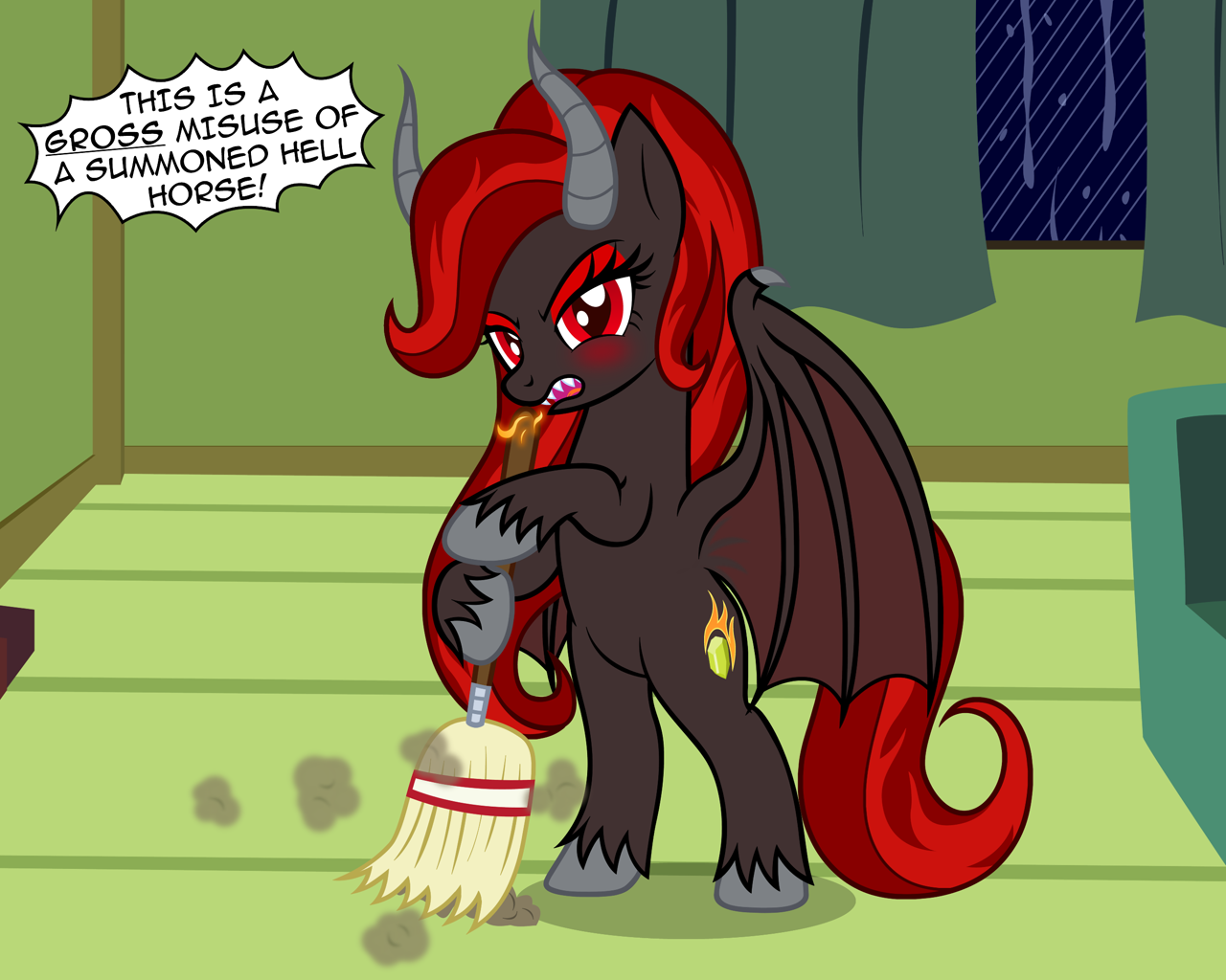 part of a set, oc, oc only, oc:kim stone, bat <b>pony</b>, demon, demon <b>pony</b>, mons...