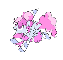 Size: 918x870 | Tagged: safe, artist:icicle-niceicle-1517, artist:kb-gamerartist, color edit, edit, cotton sky, pegasus, pony, g4, blushing, choker, clothes, collaboration, colored, costume, cotton candy, ear piercing, earring, female, flying, halloween, halloween costume, holiday, jewelry, mare, nightmare night, nightmare night costume, open mouth, piercing, simple background, socks, solo, striped socks, transparent background