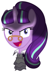 Size: 7000x10300 | Tagged: safe, artist:tardifice, snowfall frost, starlight glimmer, pony, unicorn, a hearth's warming tail, g4, absurd resolution, bust, female, jabot, mare, simple background, solo, transparent background, vector
