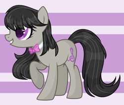 Size: 2633x2233 | Tagged: safe, artist:mint-light, artist:thieeur-nawng, octavia melody, earth pony, pony, g4, base used, bowtie, female, high res, mare, raised hoof, smiling, solo