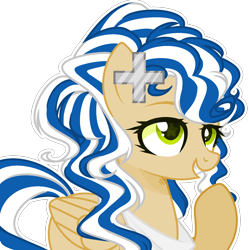 Size: 1958x1963 | Tagged: safe, artist:mint-light, artist:thieeur-nawng, pegasus, pony, base used, bust, eyelashes, greece, grin, nation ponies, ponified, simple background, smiling, solo, transparent background