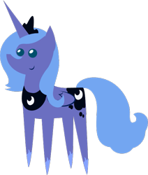 Size: 559x660 | Tagged: safe, artist:zacatron94, princess luna, alicorn, pony, g4, cropped, cute, female, hoof shoes, jewelry, lunabetes, mare, peytral, pointy ponies, s1 luna, simple background, smiling, solo, tiara, transparent background, vector