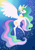 Size: 1748x2480 | Tagged: safe, artist:dawn-designs-art, princess celestia, alicorn, pony, g4, abstract, abstract art, abstract background, eyes closed, flying, modern art, solo, sunlight