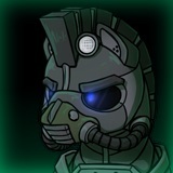 Size: 160x160 | Tagged: safe, artist:dipfanken, oc, oc only, fallout equestria, game: fallout equestria: remains, armor, bust, cropped, game, game screencap, gradient background, portrait, power armor, solo, steel ranger