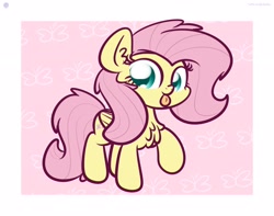 Size: 3250x2560 | Tagged: safe, artist:php142, fluttershy, pegasus, pony, :p, chest fluff, cute, ear fluff, female, mare, raised hoof, shyabetes, solo, tongue out