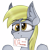 Size: 5000x5000 | Tagged: safe, artist:mix333, derpibooru exclusive, derpy hooves, pegasus, pony, mlp fim's tenth anniversary, g4, cute, derp, derpabetes, ear fluff, female, happy birthday mlp:fim, invitation, letter, mare, postage stamp, simple background, smiling, solo, text, transparent background