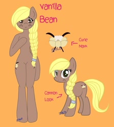 Size: 1024x1148 | Tagged: safe, artist:lolitablue, oc, oc only, earth pony, pony, semi-anthro, arm hooves, base used, duo, earth pony oc, freckles, parent:applejack, parents:canon x oc, reference sheet, smiling, solo