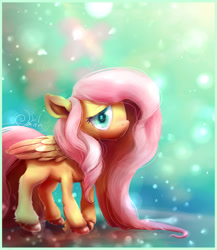 Size: 640x736 | Tagged: safe, artist:thedorfmirrin, fluttershy, pegasus, pony, g4, cute, cutie mark eyes, female, leg fluff, looking at you, mare, shyabetes, solo, wingding eyes