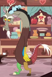 Size: 525x772 | Tagged: safe, screencap, discord, draconequus, discordant harmony, g4, cropped, discord is not amused, male, solo, unamused