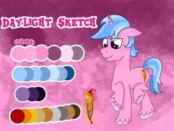 Size: 1440x1080 | Tagged: safe, artist:daylightsketch, oc, oc only, oc:daylight sketch, pony, unicorn, cutie mark, ibispaint x, raised hooves, solo, unshorn fetlocks