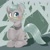 Size: 1536x1536 | Tagged: safe, artist:kurogewapony, cloudy quartz, earth pony, pony, g4, blushing, female, glasses, hair bun, haunches, looking at you, mare, sitting, solo