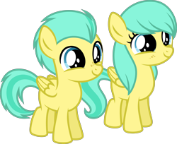 Size: 6138x5000 | Tagged: safe, artist:melisareb, barley barrel, pickle barrel, pegasus, pony, g4, my little pony: rainbow roadtrip, .svg available, absurd resolution, barleybetes, barrel twins, brother and sister, colt, cute, duo, female, filly, freckles, male, picklebetes, puppy dog eyes, siblings, simple background, transparent background, twins, vector