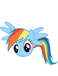 Size: 393x512 | Tagged: safe, alternate version, anonymous artist, rainbow dash, pony, g4, cursed image, drawthread, no legs, not salmon, simple background, solo, transparent background, vector, wat