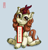 Size: 1832x1913 | Tagged: safe, artist:celsian, autumn blaze, kirin, mlp fim's tenth anniversary, g4, awwtumn blaze, celebration, chinese, cute, ear fluff, female, happy birthday mlp:fim, mouth hold, sign, signature, simple background, sitting, solo, text, translated in the comments, underhoof
