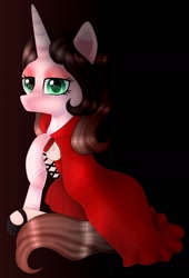 Size: 1280x1884 | Tagged: safe, alternate version, artist:cindystarlight, oc, oc:cindy, pony, unicorn, clothes, costume, female, little red riding hood, mare, nightmare night costume, simple background, solo
