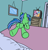 Size: 2500x2600 | Tagged: safe, artist:platypus-the-pony, oc, oc:wonder wire, mlp fim's tenth anniversary, butt, high res, plot, television, watching tv