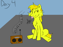 Size: 4200x3150 | Tagged: safe, artist:jay_wackal, pony, :p, cute, digital art, happy, music, original character do not steal, radio, tongue out