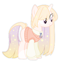 Size: 1681x1721 | Tagged: safe, artist:fluttersbases, artist:thieeur-nawng, oc, oc only, pony, unicorn, base used, clothes, ethereal mane, horn, simple background, smiling, solo, starry mane, transparent background, unicorn oc