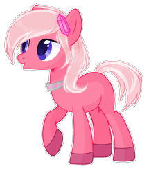Size: 1588x1824 | Tagged: safe, artist:thieeur-nawng, artist:tocyabases, oc, oc only, earth pony, pony, base used, collar, colored hooves, earth pony oc, simple background, solo, transparent background