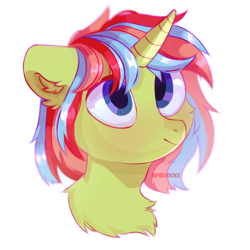 Size: 3500x3500 | Tagged: safe, artist:raily, pony, unicorn, bust, female, high res, mare, portrait, solo