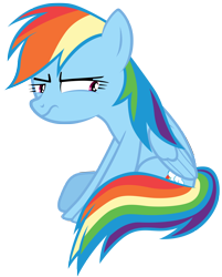 Size: 7000x8700 | Tagged: safe, artist:tardifice, rainbow dash, pony, g4, non-compete clause, absurd resolution, simple background, solo, transparent background, unamused, vector