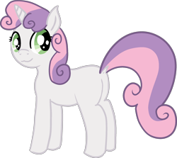 Size: 2180x1941 | Tagged: safe, artist:poniidesu, sweetie belle, pony, unicorn, g4, butt, dock, female, filly, plot, simple background, solo, sweetie butt, transparent background