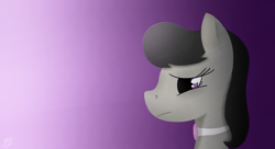 Size: 1980x1080 | Tagged: safe, artist:matyas451, octavia melody, earth pony, pony, g4, purple background, sad, simple background, solo