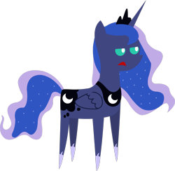 Size: 1871x1827 | Tagged: safe, artist:sketchmcreations, editor:slayerbvc, princess luna, alicorn, pony, g4, cropped, crown, cute, female, hoof shoes, jewelry, lunabetes, mare, open mouth, peytral, pointy ponies, regalia, simple background, solo, transparent background, vector