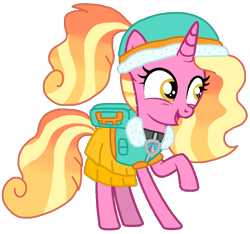 Size: 1127x1055 | Tagged: safe, artist:徐詩珮, luster dawn, pony, unicorn, series:sprglitemplight diary, series:sprglitemplight life jacket days, series:springshadowdrops diary, series:springshadowdrops life jacket days, g4, alternate universe, everest (paw patrol), female, mare, paw patrol, simple background, teenager, transparent background, younger