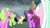 Size: 1920x1080 | Tagged: safe, screencap, berry punch, berry sweet, berryshine, daisy, flower wishes, peppe ronnie, tender brush, winter lotus, earth pony, pony, g4, my little pony: friendship is magic, the ending of the end, background pony, butt, female, flower, friendship student, gritted teeth, male, mare, open mouth, overcast, plot, stallion, wide eyes