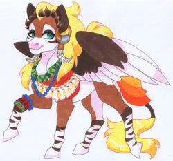 Size: 3258x3052 | Tagged: safe, artist:frozensoulpony, oc, oc only, oc:okimba, pegasus, pony, high res, solo, traditional art, two toned wings, wings