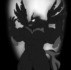 Size: 4096x4054 | Tagged: safe, artist:caseyljones, pony of shadows, anthro, g4, buff, male, muscles, upscaled