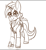 Size: 451x486 | Tagged: safe, artist:brainiac, derpibooru exclusive, oc, oc only, oc:littlepip, pony, unicorn, fallout equestria, brainiacs sketchbook (set), clothes, female, grayscale, jacket, mare, monochrome, simple background, sketch, solo, white background