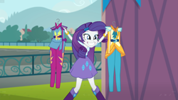 Size: 1920x1080 | Tagged: safe, screencap, rarity, equestria girls, friendship games, g4, boots, bracelet, clothes, cute, cutie mark, cutie mark accessory, cutie mark hair accessory, cutie mark on clothes, excited, friendship games motocross outfit, friendship games outfit, grin, hair accessory, jewelry, motocross outfit, motorcycle outfit, outfits, raribetes, rarity being rarity, shoes, skirt, smiling, tri-cross relay outfit