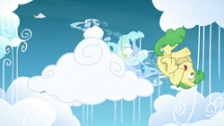 Size: 1920x1080 | Tagged: safe, screencap, huckleberry, pegasus, pony, g4, the ending of the end, cloudsdale, friendship student, male, solo, stallion