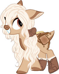 Size: 600x747 | Tagged: safe, artist:mourningfog, oc, oc only, earth pony, pony, bow, bread, clothes, cute, female, food, hair bow, mare, shoes, simple background, solo, toast, transparent background