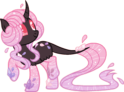 Size: 1100x815 | Tagged: safe, artist:mourningfog, oc, oc only, aqua equos, original species, pony, closed species, simple background, solo, transparent background