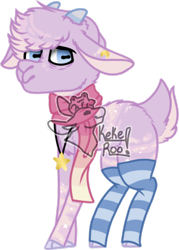 Size: 386x539 | Tagged: safe, artist:mourningfog, oc, oc only, pony, clothes, floppy ears, scarf, simple background, socks, striped socks, transparent background