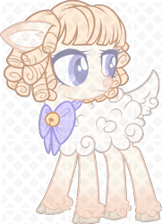 Size: 857x1183 | Tagged: safe, artist:mourningfog, oc, oc only, pony, sheep, sheep pony, bell, simple background, solo, transparent background