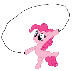 Size: 1687x1567 | Tagged: safe, artist:kooner-cz, pinkie pie, g4, 1000 hours in ms paint, baldi's basics in education and learning, jump rope, play time, playtime (baldi's basics), simple background, transparent background