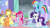 Size: 1920x1080 | Tagged: safe, screencap, applejack, fluttershy, pinkie pie, rainbow dash, rarity, spike, dragon, earth pony, pegasus, pony, g4, the ending of the end, winged spike, wings