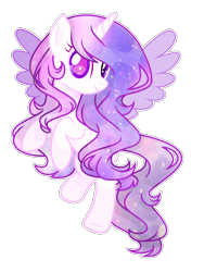 Size: 1920x2560 | Tagged: safe, artist:ifoxbases, artist:thieeur-nawng, oc, oc only, alicorn, pony, alicorn oc, base used, ethereal mane, flying, galaxy mane, heterochromia, horn, simple background, smiling, solo, transparent background, underhoof, wings