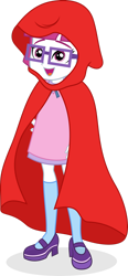 Size: 1280x2754 | Tagged: safe, artist:punzil504, little red, equestria girls, g4, little red riding hood, pun, simple background, transparent background