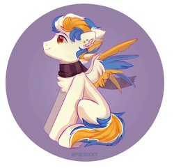 Size: 4413x4255 | Tagged: safe, artist:raily, oc, oc only, oc:alan techard, pegasus, pony, clothes, scarf, solo