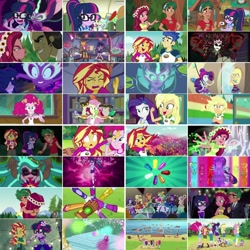 Size: 1080x1080 | Tagged: safe, artist:jericollage70, screencap, applejack, bon bon, drama letter, filthy rich, flash sentry, fluttershy, gaea everfree, gloriosa daisy, lyra heartstrings, pinkie pie, rainbow dash, rarity, sci-twi, spike, spike the regular dog, sunset shimmer, sweetie drops, timber spruce, twilight sparkle, watermelody, dog, equestria girls, g4, my little pony equestria girls: legend of everfree, boots, camp everfree outfits, crystal guardian, embrace the magic, high heel boots, hope shines eternal, humane five, humane seven, humane six, legend you were meant to be, midnight sparkle, ponied up, rainbow of light, shoes, super ponied up, the midnight in me, we will stand for everfree, wet hair
