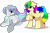 Size: 8900x5800 | Tagged: safe, artist:rainbowtashie, oc, oc:glossy granite, oc:rainbow tashie, earth pony, pony, unicorn, butt, collar, commissioner:bigonionbean, cute, cutie mark, extra thicc, female, flank, fusion, fusion:cloudy quartz, fusion:twilight velvet, glasses, mare, plot, simple background, transparent background, writer:bigonionbean