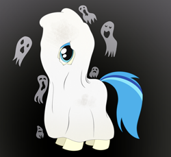 Size: 2358x2162 | Tagged: safe, artist:dyonys, oc, oc:chatty pie, earth pony, ghost, pony, undead, bedsheet ghost, clothes, costume, halloween, high res, holiday, male, nightmare night, solo, stallion