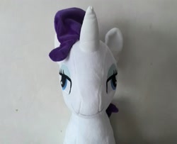 Size: 3785x3072 | Tagged: safe, artist:count oxymagomedov sear, rarity, pony, unicorn, g4, derp, high res, irl, photo, plushie, solo