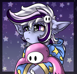 Size: 2272x2160 | Tagged: safe, artist:brainiac, oc, oc only, oc:whiskey lullaby, cat, cat pony, original species, fall guys, female, high res, mare, plushie, solo, tired, unshorn fetlocks