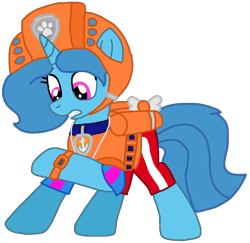 Size: 955x927 | Tagged: safe, artist:徐詩珮, spring rain, pony, series:sprglitemplight diary, series:sprglitemplight life jacket days, series:springshadowdrops diary, series:springshadowdrops life jacket days, g4, alternate universe, clothes, cute, female, i can't believe it's not ejlightning007arts, lifeguard, lifeguard spring rain, mare, paw patrol, simple background, solo, transparent background, zuma (paw patrol)